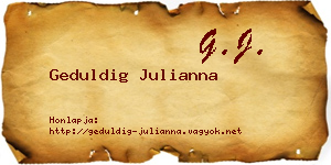 Geduldig Julianna névjegykártya